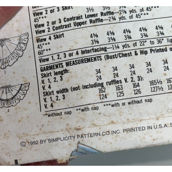 Simplicity Western Classics Skirts Sewing Pattern 8193 Westerncore 1992 - Picture 6 of 8